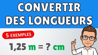 Comment convertir des longueurs  ✅ 5 exemples  Mathématiques  Conversions [upl. by Kiley714]