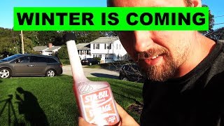 Preparing your lawn mower for winter  Prewinterizer [upl. by Asirahc]