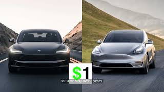 Tesla Model Y vs Model 3 Leasing Cost Comparison [upl. by Iuqcaj]