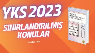 Ücretsiz YKS 2023  TYT  AYT Konuları  Güncel  PDF [upl. by Ineslta]