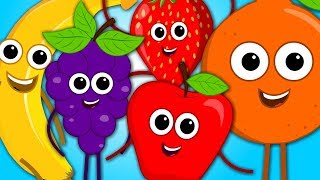 Five Little Fruits  Fruits Song  Learn Fruits  Nursery Rhymes  Kids Songs [upl. by Wolf253]