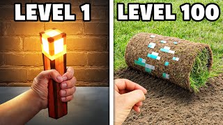 Level 1 to 100 DIY Minecraft Inventions [upl. by Assirialc214]