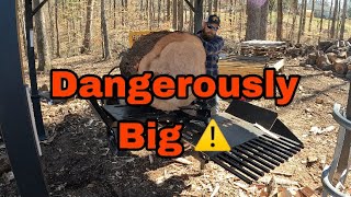 Big Firewood Rounds Go On The Log Splitters Vertical Vs Horizontal [upl. by Jeri]