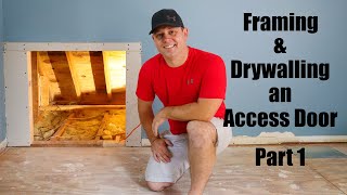 Framing and Drywalling an Attic Access Door Part 1Bedroom Renovation [upl. by Idnor]