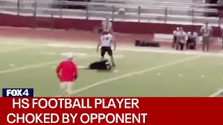 Targeted HS Football Player Attacked And Choked By Opponent [upl. by Yila244]