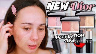 NEW DIOR BEAUTY FOUNDATION STICK CONTOUR STICK BLUSHampGLOW DUOS  SKIN PREP WITH ZIIP HALO [upl. by Ehctav]