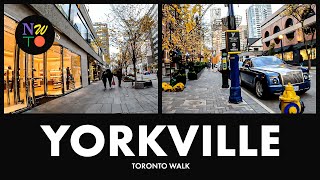 Luxurious Yorkville  Toronto Walk  November 2023 [upl. by Secnirp]