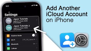 How To Add Another iCloud Account on iPhone 2024 [upl. by Enoval]