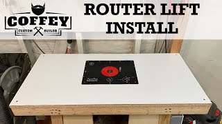 JESSEM MASTRLIFT II ROUTER LIFT INSTALL  WOODWORKING  HOW TO  DIY [upl. by Priestley272]