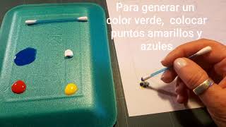 Tutorial Puntillismo hisopo amp acrílico [upl. by Monafo803]