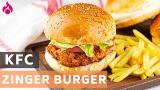 KFC Zinger Burger Copycat Recipe [upl. by Isidoro361]