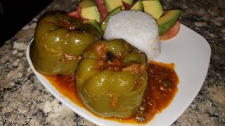 Ajies rellenos con picadillo no pierdas esta fácil receta cubana [upl. by Yelhak]