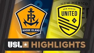 3162024  Rhode Island vs New Mexico United  Game Highlights [upl. by Harmaning839]