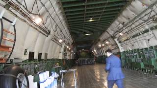 ILA2018  A Quick Look Inside The Antonov An225 Cargo Bay [upl. by Kcirret]