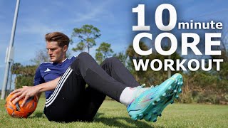 10 Minute Core Workout For Footballers  Follow Along Workout For Athletes [upl. by Aleirbag]