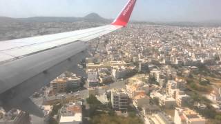 Kreta  Anflug und Landung über Heraklion 2652014 [upl. by Dagna]