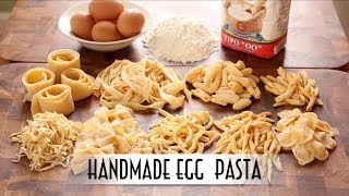 Handmade Egg Pasta  Hand Rolled amp Shaped 9 Ways [upl. by Devitt149]