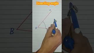 bisecting angle using compass construction compass [upl. by Ppik]