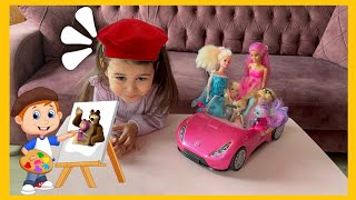 Barbie Kız Evcilik Oyunu  Barbie Chelsea ile Resim Yapmaya GidiyorEğlenceli Çocuk Videosu İzle [upl. by Iluj]