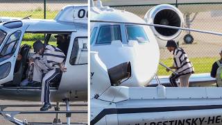 Lewis Hamilton Departing in Private Jet after Winning the F1 Belgian GP 2024 [upl. by Tireb]