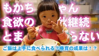 もかちゃん（ダウン症）療育の成果は如何にスプーンは使える？食事の時はどんな感じ！ [upl. by Bernie]