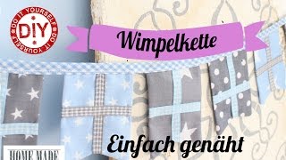 How To I Wimpelketten nähen toll Nähanfänger geeignet I Deko Inspirationen Selbstgemacht [upl. by Ackerman]