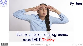 Écrire un premier programme Python avec l’EDI Thonny 4 [upl. by Bridges373]