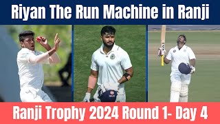 Riyan Parag The Run Machine in Ranji Trophy  Ranji Trophy 202324 Round 1 Day 4 [upl. by Christi]