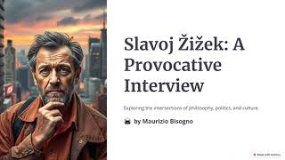 Slavoj Zizek A Provocative Interview [upl. by Shue]