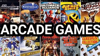 TOP 20 BEST ARCADE GAMES FOR PSP PLAYSTATION PORTABLE [upl. by Daphne141]