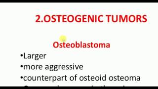 ORTHOPEDICS LECTURES  Tumors  OSTEOBLASTOMA  OSTEOID OSTEOMA [upl. by Leakcim]