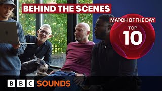 Behind the scenes with Gary Lineker Alan Shearer amp Micah Richards  Match of the Day Top 10 [upl. by Obeded]