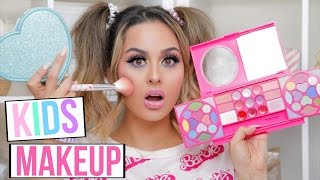 FULL FACE USING ONLY KIDS MAKEUP TUTORIAL [upl. by Garibold384]