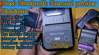 Unboxing Best cheap bluetooth F2C 58mm thermal printer  thermal printer billing software [upl. by Eelrebmyk]