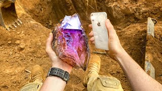 Hidden Gem Revealed Rare Amethyst Crystal Found During Digging in Private Mine [upl. by Ahsekat]