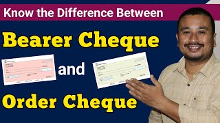 Difference between Order and Bearer Cheque explained  Different types of cheque  What is Cheque [upl. by Ditmore]