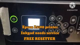 Epson L5190 Inkpad needs service Contact Epson FREE RESETTER [upl. by Cyrano]