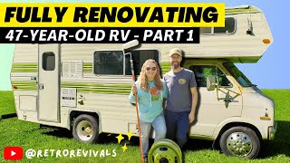 Full Renovation  Vintage Camper RV  Start to Finish  Part 1 DIY Before amp After [upl. by Abell]