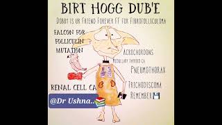 Birt hogg dube syndrome genetics syndromes dermatology mnemonics skin plab usmle fcps rook [upl. by Jessa36]