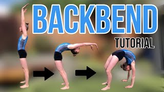 BACKBEND TUTORIAL  Beginner gymnastics  How to do a Backbend  PolinaTumbles [upl. by Aerdnod326]