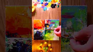 Contemporary Colorful Abstract Painting in Acrylics  Relaxing Art  Time Lapse [upl. by Belva56]