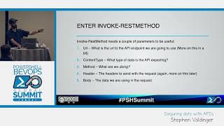 PowerShell Summit 2023 Conjuring data with APIs by Stephen Valdinger [upl. by Tuttle]