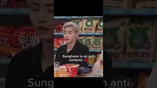 Sunghoon😅😁🖤🤍 sunghoon enhypen wonyoung [upl. by Nothgierc]