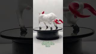 Sculpt 🔥 Fire Bull Clay figure with polymer clay clayartist clayart polymerclay clayfigure [upl. by Mullins]