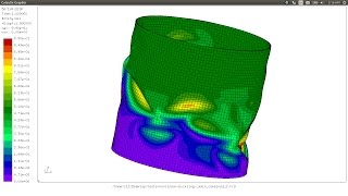 Nonlinear buckling of shell with imperfections FEA [upl. by Lezlie]