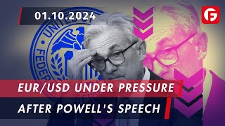 Market Watch EURUSD Under Pressure After Powells Speech [upl. by Nnaes524]