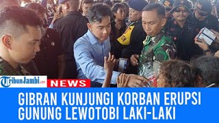 Gibran Kunjungi Korban Erupsi Gunung Lewotobi Lakilaki Wapres Disambut Antusias [upl. by Ivgnout306]