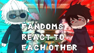 Fandoms react to each other Gojo vs Sukuna  Gacha React [upl. by Tham]