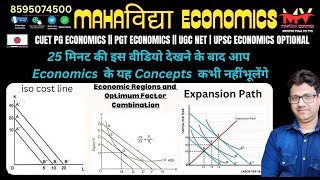 Iso cost line  least cost combinations  expansion path  ugcnet pgteconomics cuet [upl. by Chaim]