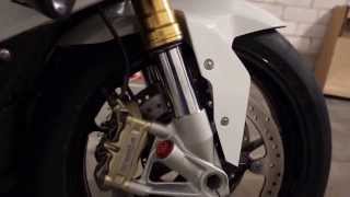 2012  2014 BMW S1000RR suspension sag adjustent [upl. by Ilowell]